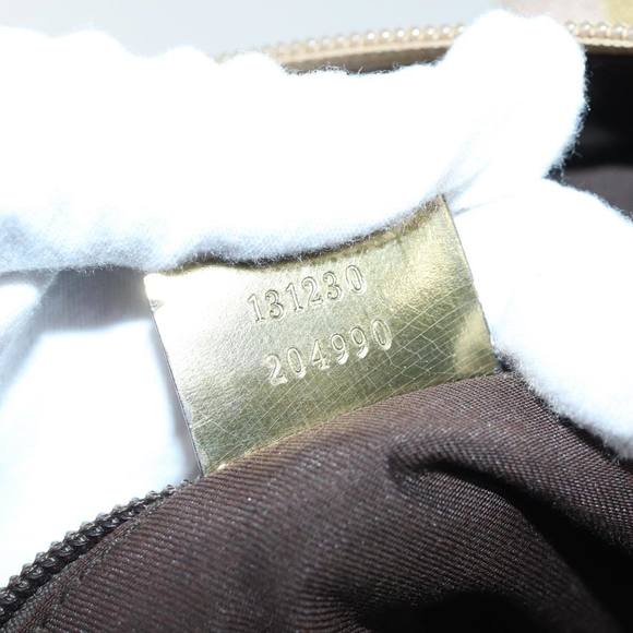 GUCCI GG Canvas Sherry Line Hand Bag Beige Pink gold 131230 Auth 72030 - Picture 12 of 16